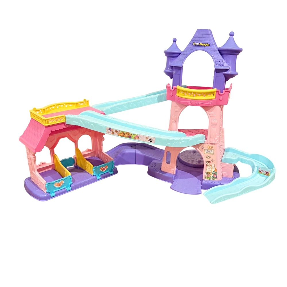 Fisher-Price VTG Little People Disney Princess Klip Klop Stable Castle Toy X3662